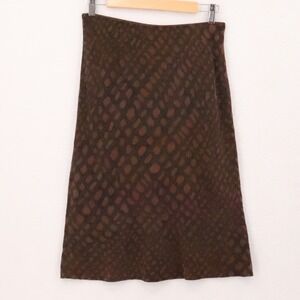 The Limited Brown Patterned Midi Skirt